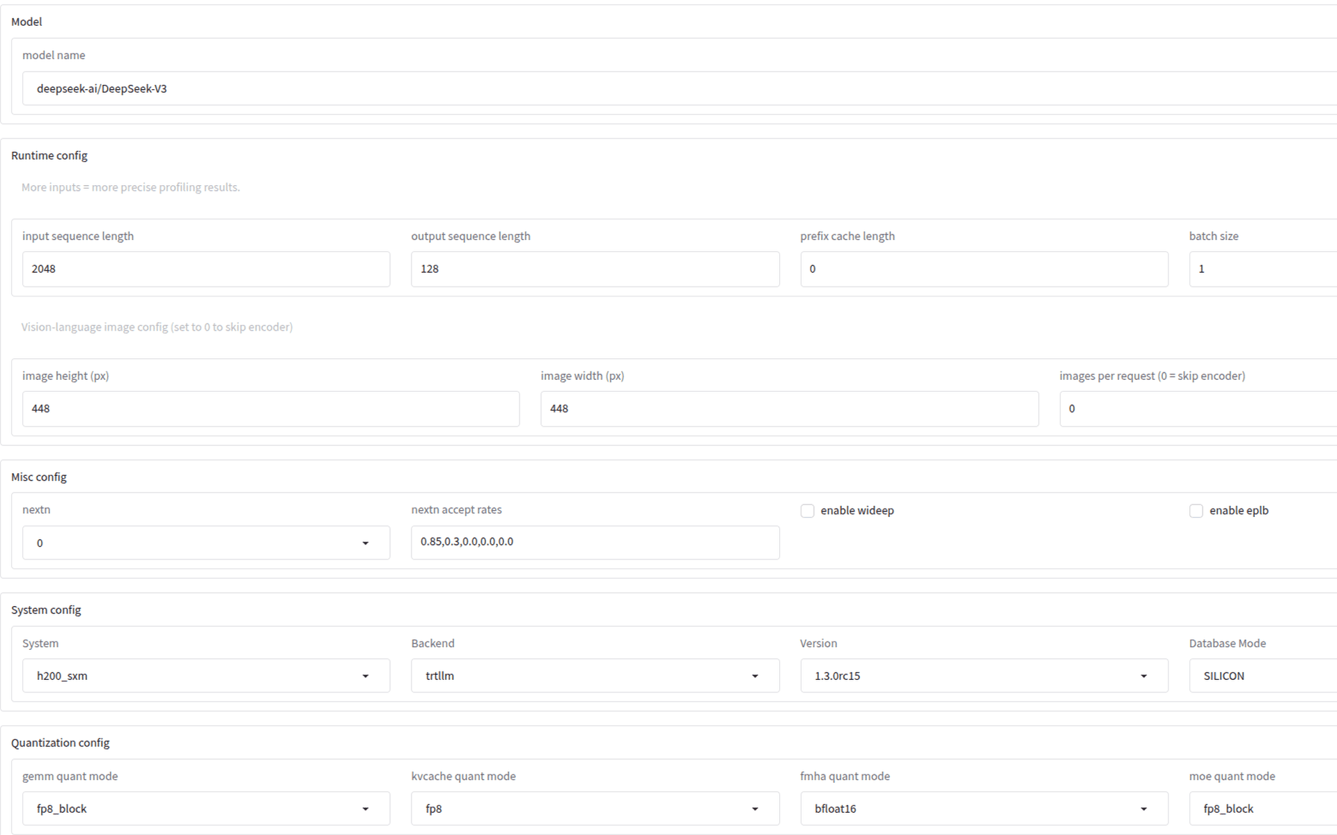 Iftah AI Service — Sizing calculator